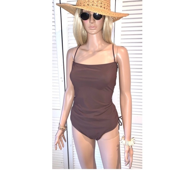 Calvin Klein One Piece Swimsuit Brown Women’s size 10 - Picture 1 of 9